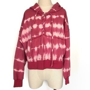 Free People Dusty Rose Tie Dye Hoodie Size Small